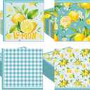100PCs Lemon Paper Napkins Italian Themed Disposable Napkins for Kitchen Bathroom Summer Wedding Shower Birthday Party Supplies Guest Towels,6.3x6.3 Inch