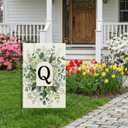 CROWNED BEAUTY Monogram Initial Letter Q Garden Flag Outside 12x18