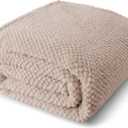 Whale Flotilla Queen Size Fuzzy Fleece Blanket for Bed, 90x90 Inch Fluffy Warm Soft Jacquard Blankets for All Season, Lightweight and Cozy