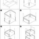 FIDUCIAL HOME 3 Tiers Small Bookshelf Book Shelf White Kids Bookcase Mini Short Book Rack Storage Organizer Easy Assemble, Sturdy