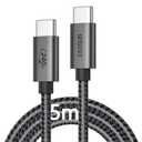 XAOSUN USB C to USB C Cable 16 FT 240W, 5M USB C Charger Cable PD3.1 48V 5A, Braided Fast Charging Type C Cable for iPhone17 16 15, MacBook Air/Pro, iPad Pro, Samsung, Steam Deck, Switch, Laptop
