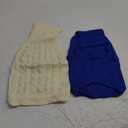 2 Pack Dog Sweaters for Small Dogs - Puppy Medium Warm Clothes in Winter, Turtleneck Pullover Design for Boy Girl Pet, Doggie, Cat, Kitten Chihuahua Bulldog Pug Beagles (S, Blue, Beige)