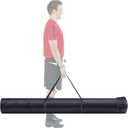 Corner Flag Storage Bag for Coaching Stick Agility Poles Bag Oxford Slalom Pole Storage Agile Rod Package Guard Flag Field Hockey Lacrosse Effortless Holder for 16 Poles 6ft x 7inch (Black)