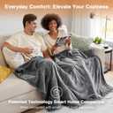Beautyrest Heated Blanket, Electric Blanket, Soft, Warm, Reversible Plush - Sherpa Heating Blanket with 20 Heat Settings, 110 hrs Timer Auto Shut Off, Machine Washable, King (90 in x 100 in), Grey