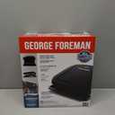 George Foreman 4-Serving Removable Plate Electric Grill and Panini Press, George Tough Non-Stick Coating, Drip Tray Catches Grease, Black