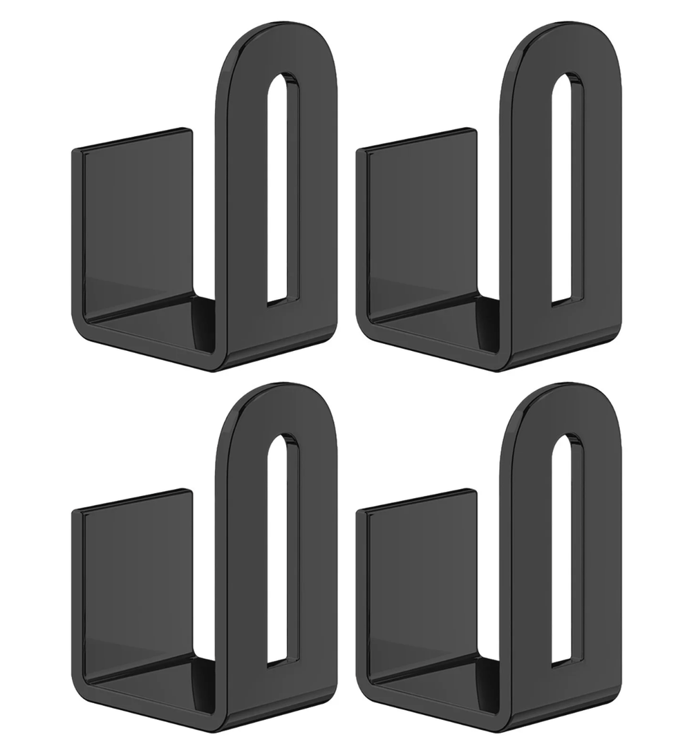 Blukids 4 Pcs Cutting Board Holder with Glue Pots Pan Lids Rack Chopping Board Rack Kitchen Countertop Organizer Stand Holder, Black