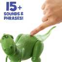 Mattel DisneyPixar Toy Story 4 True Talkers Rex Figure, 7.8 in / 19.81 cm-Tall Posable, Talking Character Figure with Authentic Movie-Inspired Look and 15+ Phrases, Gift for Kids 3 Years and Older
