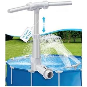 Swimming-Pool Waterfall-Fountain Water Fun Sprinkler - Dual Sprayer Multiple Spray Method, Pool Decoration Cascade Fountain for Above & In-ground Pools, Practical Pool Aerator Water Cooler Circulation