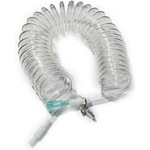 12 feet Retractable Oxygen Tubing for Oxygen, with 360Swivel Connector and Clip