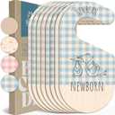 Baby Closet Dividers - Blue Baby Clothes Organizer for Nursery Decor, Storage & Organization - 8 Size Closet Dividers for Hanging Clothes, Gender Neutral Nursery Must Haves & Essentials