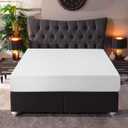 FDW 6 Inch Full Mattress, Medium Firm Base Foam, Breathable & Comfortable with Removable Washable Zipper Cover, Bed in a Box, CertiPUR-US Certified, White