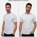INTO THE AM Mens T Shirts Soft Cotton Blend Crew Neck Tee  Athletic Fit Plain Casual T-Shirt for Men (Black, L)