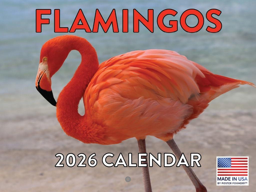 Flamingo Calendar 2026 Wall Monthly Flamingos Gifts For Flamingo Lovers Women Men | American Made In The USA
