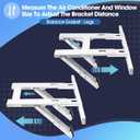 getlstub Air Conditioner Support Bracket, Adjustable Window AC Bracket, No Drilling, Heavy Steel Air Conditioner Stand Fit Most Single and Double-Hung Windows, Hold Up to 220lbs