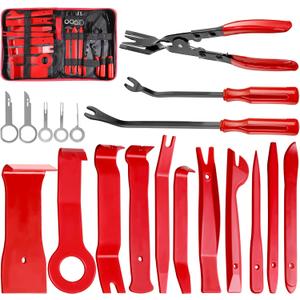 Doaho 19Pcs Car Trim Removal Tool,Auto Clip Pliers Fastener Remover Set,Pry Tool Repair Kit,Fastener Clips Removal Car Tool for Panel,Audio, Dash, Window,Clip and Upholstery with Storage Bag