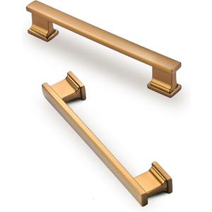 10 Pack 6 Inch Length|5 Inch(128mm) Hole Center Champagne Bronze Kitchen Cabinet Handles, Cabinet Pulls Kitchen Cabinet Hardware, Cupboard Pulls, Drawer Handles