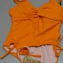 AI'MAGE Women's Tummy Control Swimsuits One Piece Bathing Suits Push Up Slimming Swimwear with Drawstring L