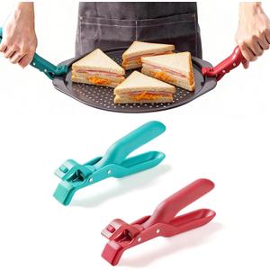 Hot Plate Grippers Tongs, Multi Angle Anti-Scald Bowl Clip, Silicone Non-Slip Hot Dish Plate gripper Holder - For Microwave Oven Cooking, Kitchen Utensil for Bowls, Pans, Dishes (2PC-Mix)
