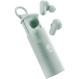 Skullcandy Dime Evo Wireless Earbuds, Bluetooth Headphones, Noise Isolating Fit, Up to 36 Hours Battery, Microphone for iPhone Android, Easy Carry with Clip-Anywhere Case - Preppy Sage
