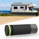 RV Skirting with Combination Lock, 85.3ft Lx2.6ft H Travel Wheel Skirt, Waterproof Polycarbonate Roofing Sheet, Connection of Tightly Protected Metal Plates (Black, 2.6 x85.30 ft)