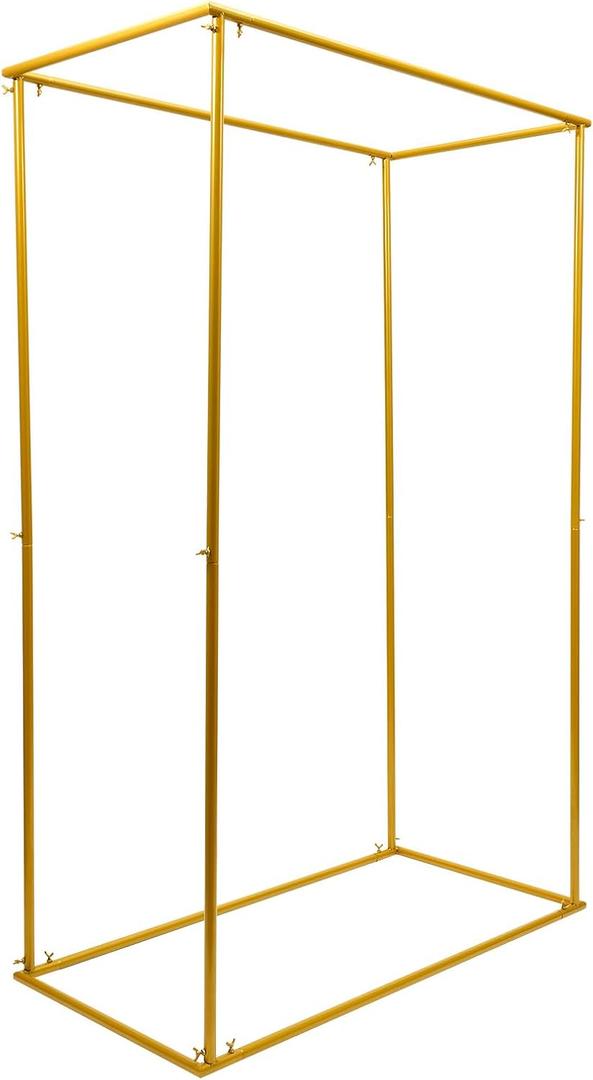 Gdrasuya 10 Metal Wedding Arch Door Garden Decor Props Flower Plant Stand, Gold Backdrop Stand Party Wedding Reception Events Decorations