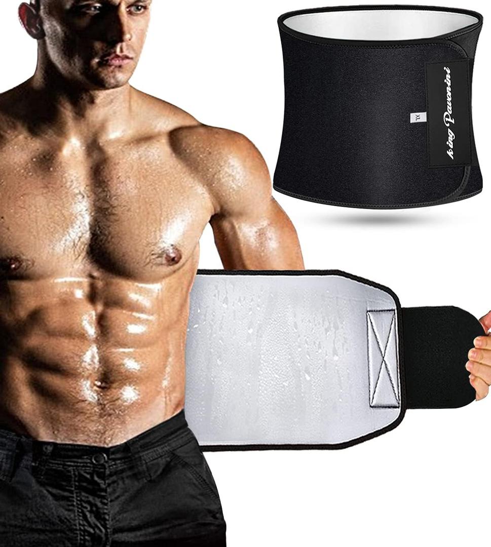 KingPavonini Waist Trainer for Men Women Belly Fat, Sweat Belt Band, BL