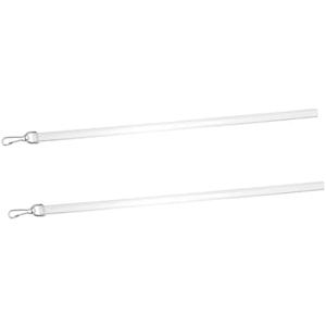 Cabilock 2pcs Transparent Acrylic Drapery Wand for Easy Curtain Opening and Closing Blind Rod Handle Versatile Replacement Parts for Blinds and Drapes, 17 inch
