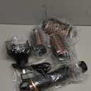 Terviiix 4-in-1 Hot Air Rotating Blow Dryer Brush Kit  1000W with Rotatable Round Brushes (2 Sizes), Oval Volumizer, and Diffuser  Ideal for Curly Hair, with Arthritis-Friendly Big Buttons, Black