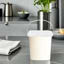 UPKOCH Thickened Square Ice Bucket Storage Container with Lid 3.14X3.14X2.83In Plastic Ice Cube Holder for Kitchen Freezer Food and Cream Storage (8X8CM, Transparent)