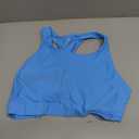 MIVEI Women's Sports Bra Swim Tops for Under Shirt Bikini Top Bathing Suit Modest High Neck Quick Dry Removable Padded UPF50+ (3X-Large, Azure Blue)