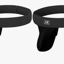 Arjen Kroos Men's Jock Strap-Free Back Thong Underwear 2 Pack Dual Pouch Modal Athletic Supporter XL