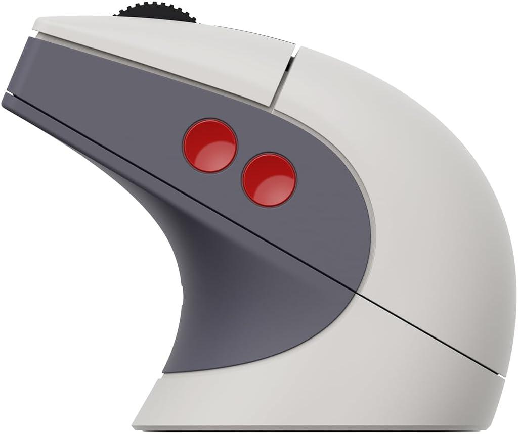 8BitDo Retro R8 Mouse with Charging Dock, PAW 3395 Optical Sensor DPI 26,000, Wireless Mouse with 4K Polling Rate, Programmable Buttons, and Kailh Sword GM X Micro Switches - N Edition (Grey)