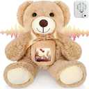 Libima 12 Inch Remembrance Bear Plush Stuffed Animal with Voice Recorder Soft Plush Animal Toy with a Picture Frame Bear Hugs Memorial Gift for Baby Shower Birthday Party Wedding Decorations