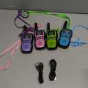 Wishouse Walkie Talkies Rechargeable for Kids Adults Long Range,Xmas Birthday Gift for Boys Girls 3 4 5 6 7 8 9 10 Year Old,Hiking Camping Gear Games Ideas Toys with Flashlight,VOX,Easy to Use 4 Pack (Pink Purple Blue Green)