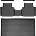 Binmotor-All Weather Floor Mats & Cargo Liner for Volkswagen Atlas Cross Sport 2020-2026 (5 Passenger), Car Mats TPE Material, Heavy Duty Car Floor Liners Guard for VW Atlas Cross Sport Accessories