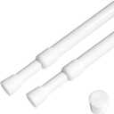 2pcs Spring Tension Curtain Rods 54"-100" Adjustable Expandable Loaded Tension Rods For Window, Door,Bathroom, Closet,Kitchen