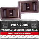 Interior Front & Rear, Driver & Passenger Door Handle Set - Compatible with 1995-2000 Toyota Tacoma, 89-95 4Runner, 88-92 Corolla Geo Prizm, 89-95 Pickup - Brown - OEM 69206-04010-B, 69205-04010-B