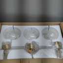 Gold Vanity Light, 3 Light Bathroom Light Fixtures, Modern Bathroom Vanity Lights Fixtures Over Mirror with Clear Glass Globe Shade, Gold Wall Sconces for for Mirror Bathroom Hallway (E26 Base)