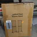 3-Pack Gridwall Panel Display Stand, 2'x5.5' Heavy Duty Floor Standing Rack with Detachable Girdwall, Movable Silent Wheel, Easy to Transport, Ideal for Retail & Craft Fairs