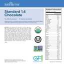 KATE FARMS Organic 1.4 High Calorie Nutrition Shake, Chocolate, 20g Protein, 27 Vitamins and Minerals, Meal Replacement, 11 oz (12 Pack) (EXP 10/11/26)