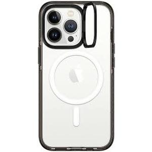 CASETiFY Impact Ring Stand Case for iPhone 13 Pro [3X Military Grade Drop Tested / 6.6ft Drop Protection/Compatible with Magsafe] - Clear Black