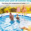 Pool Fountain, Pool Fountains for Above Ground Pools, Relaxing Waterfall Inground Swimming Pool Attachment, Water Spillway Koi Pond Waterfalls Fountains Kit Pool Cooler, Swimming Pool Accessories