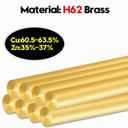 Brass Rods3/16" Dia 8" Length Brass Solid Round Rod for DIYCraftHardware10 pcs