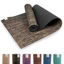 Myga Jute Yoga Mat - High Performance Vegan Floor Exercise Mat - Eco Friendly Biodegradable Yoga Mat with PVC Backing -53x45 Thickness Black