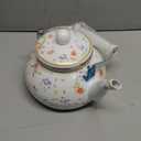 Jucoan Vintage Enamel Tea Kettle, 2.6 Quart Floral Enamel Water Kettle Teapot with Porcelain Handle for Stovetop Home Kitchen Camping, Housewarming Wedding Bridal Shower Thanksgiving Christmas Gift