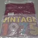 Vintage 1976 T Shirts for Women 50th Birthday Shirts Gifts Born in 1976 Tshirt Retro Short Sleeve Tee Tops (Small, 1975-purple)