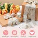 Suncalla 30 Yards Shimmery Chiffon Silk Ribbons for Xmas Tree Decoration Wedding Decor Invitations Bridal Flower Bouquets Gift Wrapping DIY Crafts(Champagne Gold)