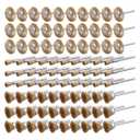 Rocaris 90 Pcs Wire Brushes Set, Brass Wire Wheels Pen Brushes Set Kit Accessories for Rotary Tool