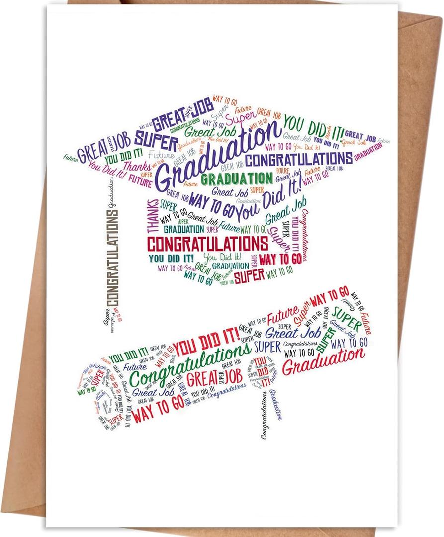 6 x Graduation Card for Grandson Granddaughter Son Daughter, 8×5.3 inches