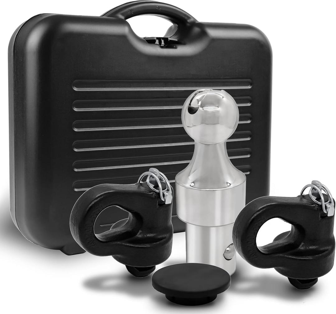 60692, Puck System Gooseneck Hitch Ball Kit, Compatible with 2013-2026 Ford F250 F350 F450, 2016-2026 Chevrolet Silverado, GMC Sierra & Nissan Titan XD, 30000 lbs GTW/ 7500 lbs VTW, 2-5/16 Inch Ball